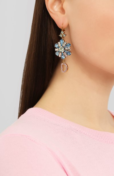 Серьги DOLCE & GABBANA разноцветного цвета по цене 64500 руб., арт. WEM2B7/W1111, фото 2 Серьги DOLCE & GABBANA, арт. WEM2B7/W1111, фото 2