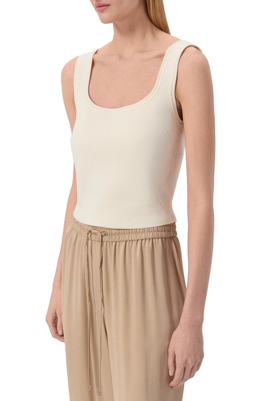 Топ из вискозы BOSS 50550877 Кремовый  50550877 Фото 3