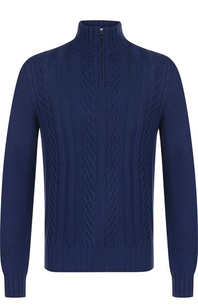 Кашемировый свитер фактурной вязки с воротником на молнии LORO PIANA, арт. FAG4442, фото 1