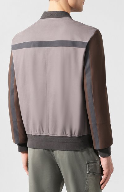 Кожаный бомбер ZEGNA коричневого цвета по цене 615500 руб., арт. CSCBC/5S204, фото 4 Кожаный бомбер ZEGNA, арт. CSCBC/5S204, фото 4