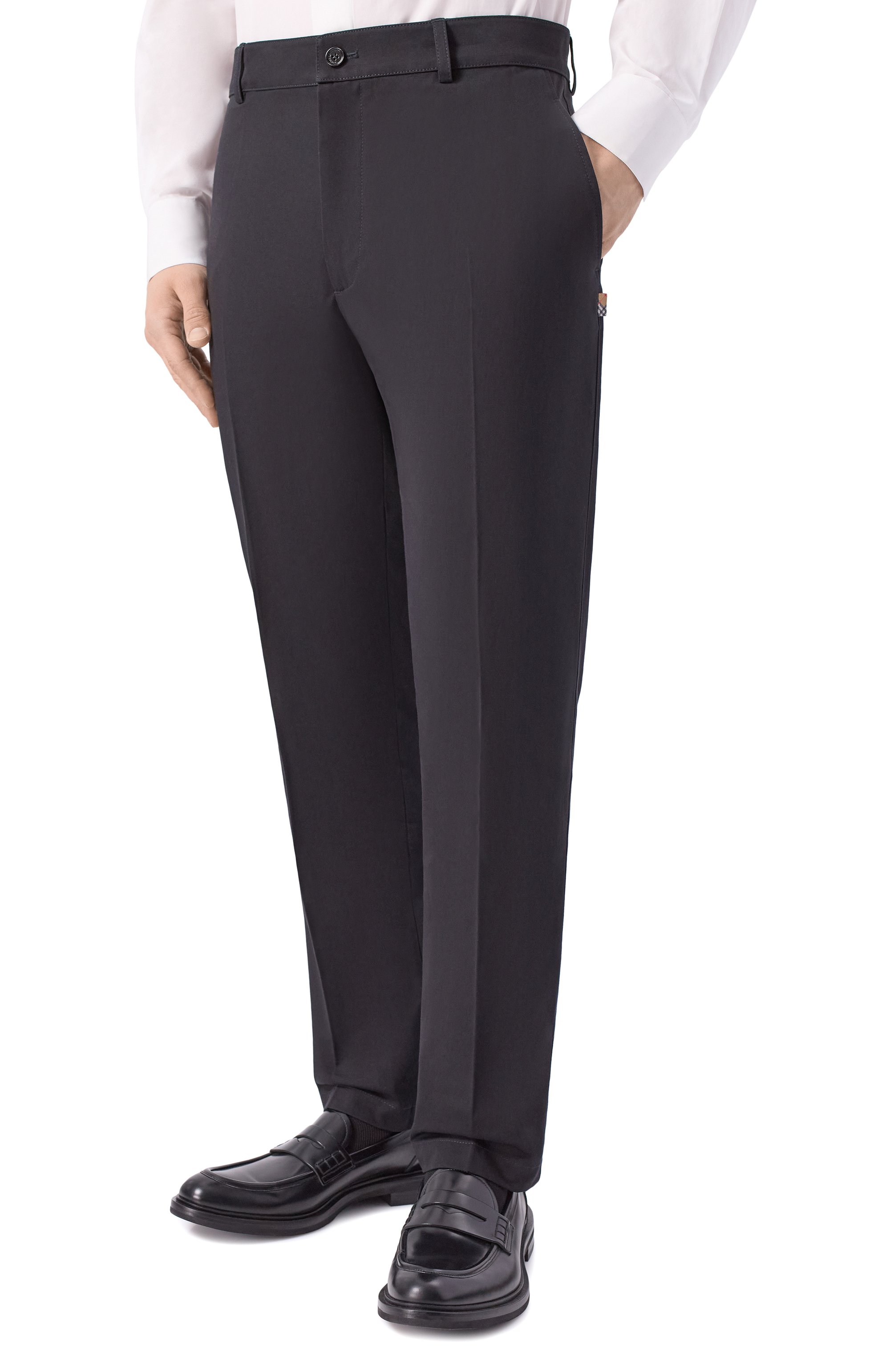 Хлопковые брюки BURBERRY, арт. 8121697, фото 3