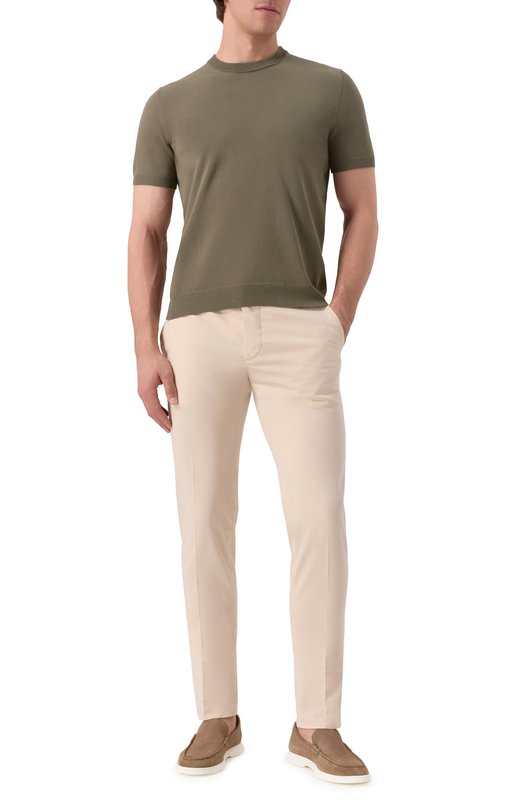 Хлопковые брюки Slowear 1W0084/9447B Кремовый  1W0084/9447B Фото 2