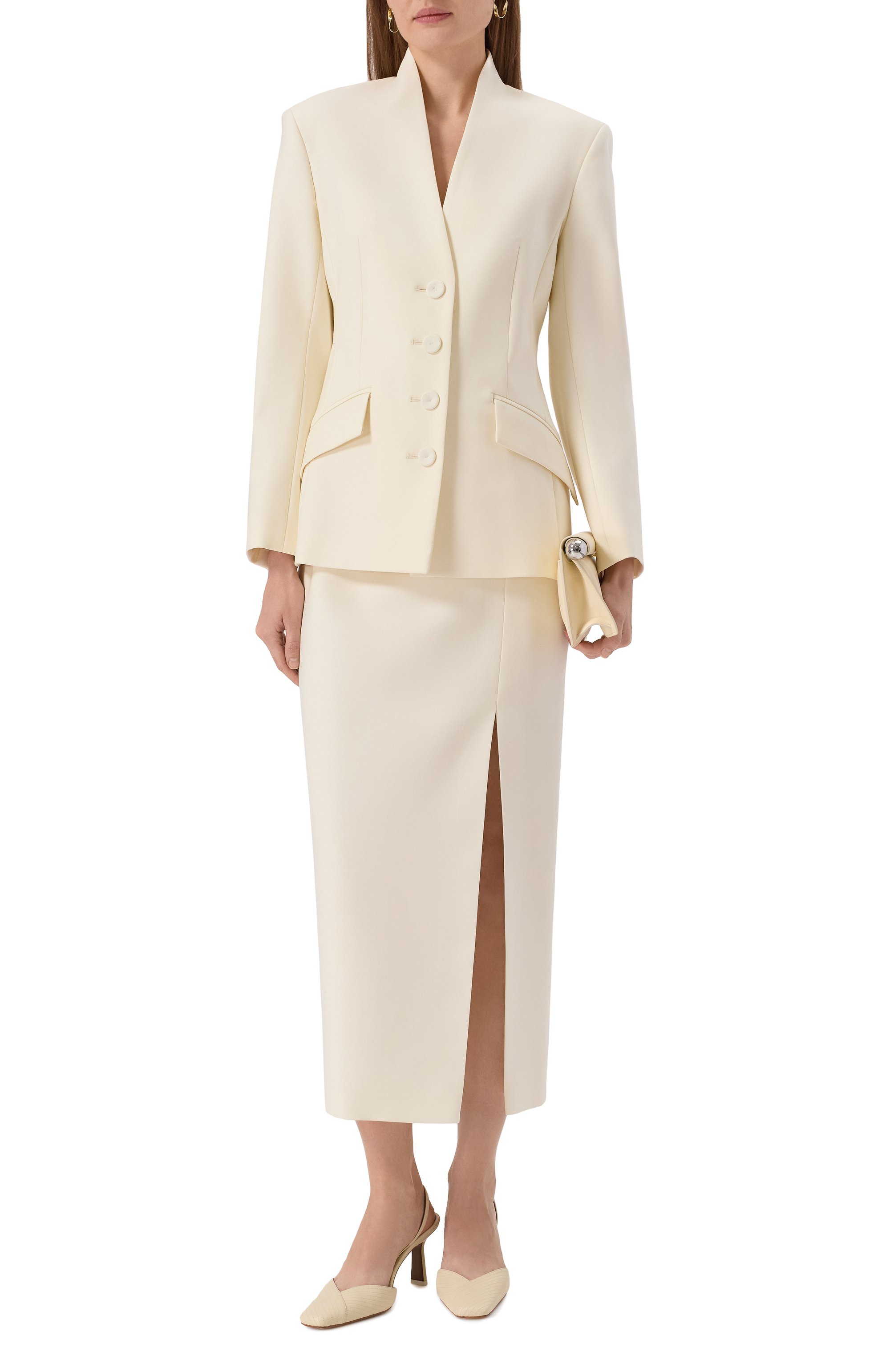 Шерстяной жакет SHERVARLI кремового цвета по цене 85000 руб., арт. JA23-0003, фото 2 Шерстяной жакет SHERVARLI, арт. JA23-0003, фото 2