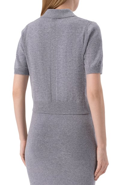 Поло из шерсти и кашемира PINKO серого цвета по цене 17700 руб., арт. 105450/A2Q9, фото 4 Поло из шерсти и кашемира PINKO, арт. 105450/A2Q9, фото 4