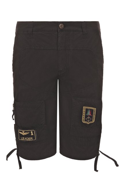 Мужские хлопковые шорты AERONAUTICA MILITARE черного цвета, арт. 241/BE041CT1122 | Фото 1 (Драгоценные камни: Проставлено; Материал внешний: Хлопок; Материал сплава: Проставлено; Длина Шорты М: До колена)