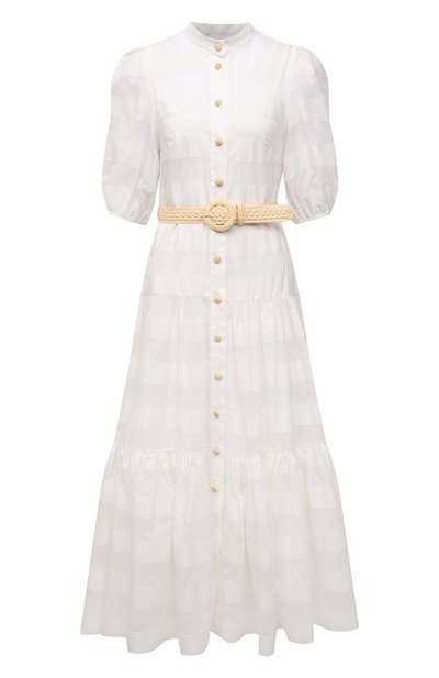 Женское платье из хлопка и шелка ZIMMERMANN, арт. 2379DR0S/IV0