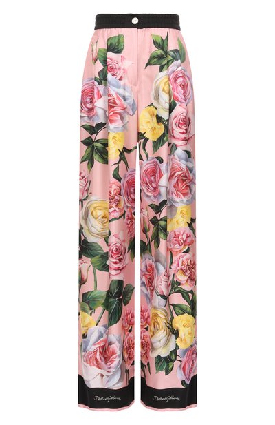 Женские шелковые брюки DOLCE & GABBANA, арт. FTCIST/HI1W3