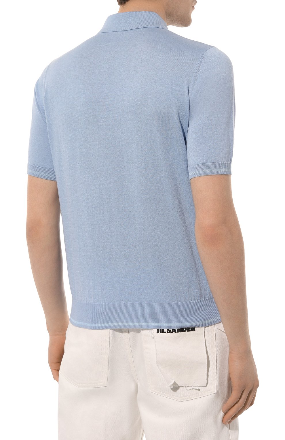 Поло из шелка и хлопка ZILLI, арт. MBZ-PZ122-JACQ1/MC01, фото 4