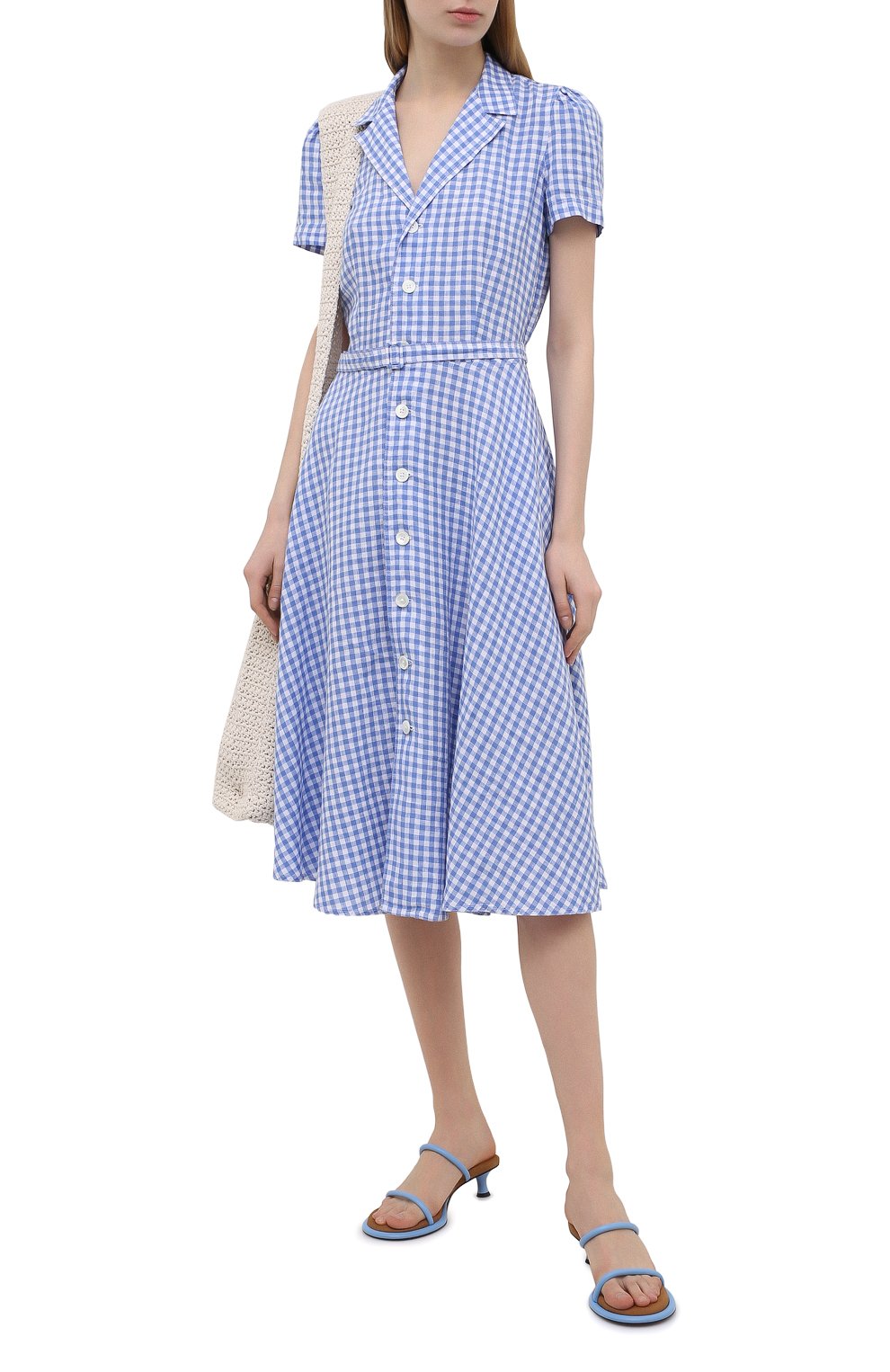 Льняное платье POLO RALPH LAUREN синего цвета по цене 33800 руб., арт. 211838053, фото 2 Льняное платье POLO RALPH LAUREN, арт. 211838053, фото 2