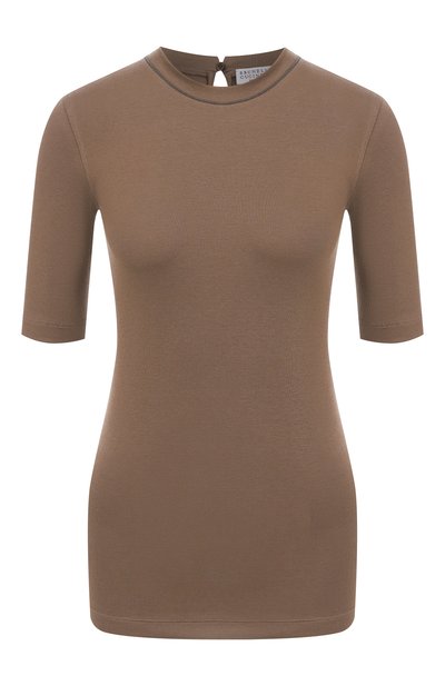 Женский хлопковый топ BRUNELLO CUCINELLI, арт. MPT18BD200