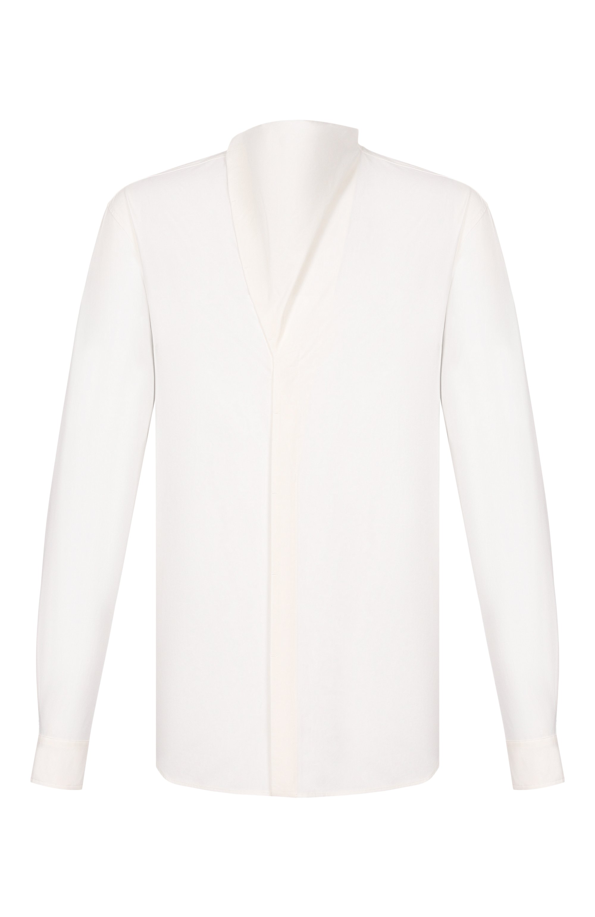 Хлопковая рубашка RICK OWENS белого цвета по цене 86850 руб., арт. RU02F4299/P, фото 1 Хлопковая рубашка RICK OWENS, арт. RU02F4299/P, фото 1