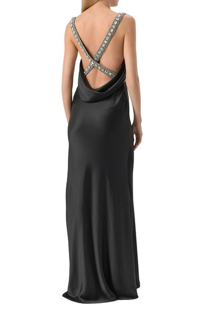 Платье с отделкой стразами ZUHAIR MURAD, арт. RDR25038/SABL005, фото 4