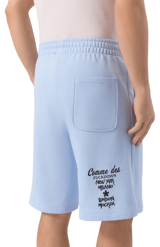 Хлопковые шорты Comme des Fuckdown CFABM01930 Голубой  CFABM01930 Фото 4