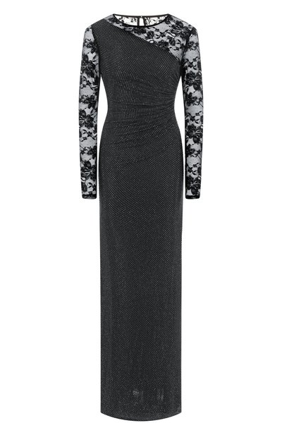 Женское платье с отделкой стразами SELF-PORTRAIT, арт. PF25100XAB