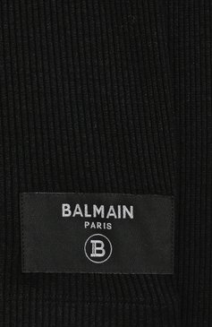 Детская шерстяная водолазка BALMAIN черного цвета, арт. BT9Q00 | Фото 3 (Кросс-КТ: водолазка; Материал внешний: Шерсть; Рукава: Длинные; Материал сплава: Проставлено; Драгоценные камни: Проставлено)