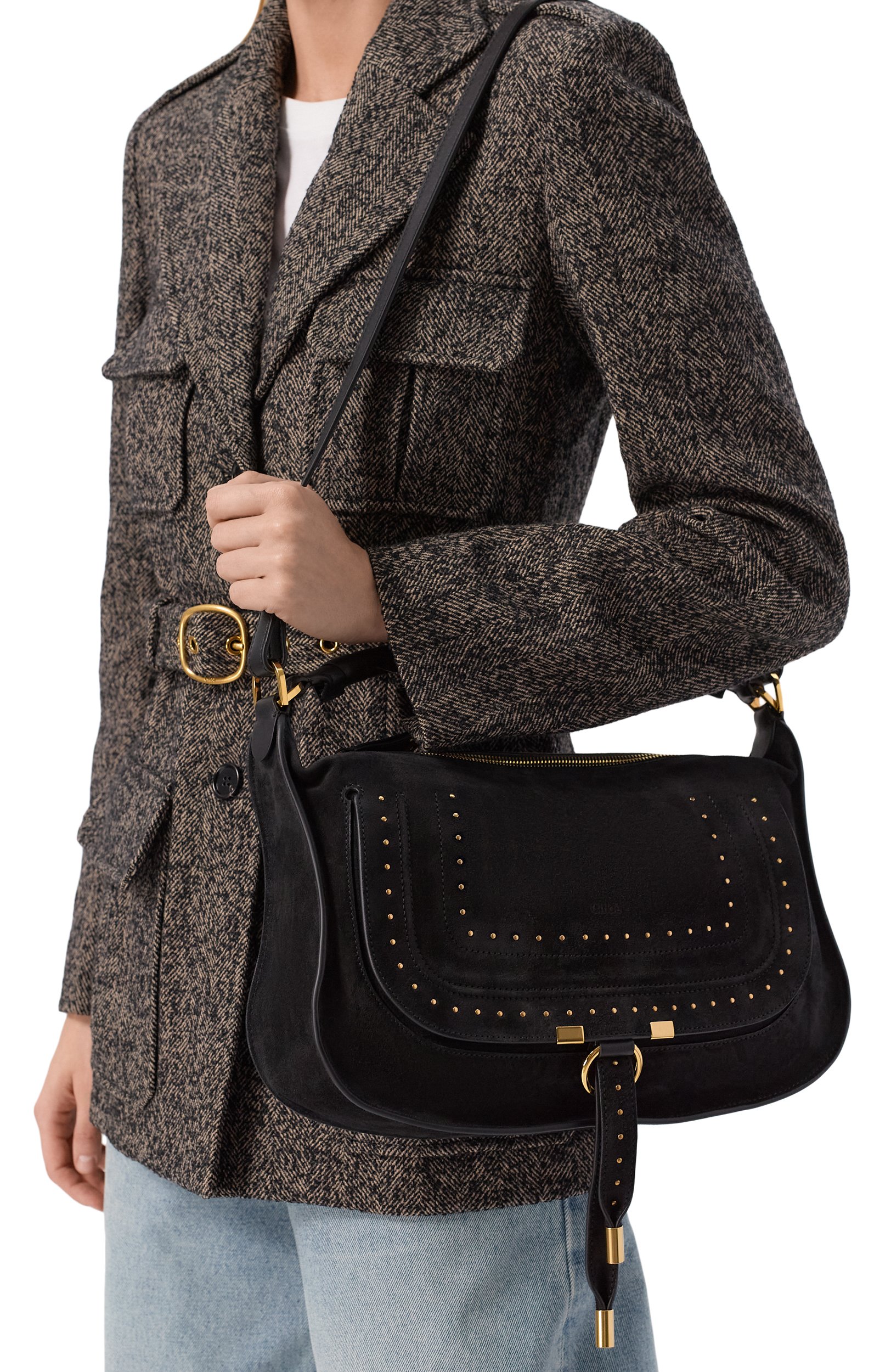 Сумка marcie small CHLOÉ черного цвета по цене 279000 руб., арт. CH26AS882S82, фото 2 Сумка marcie small CHLOÉ, арт. CH26AS882S82, фото 2