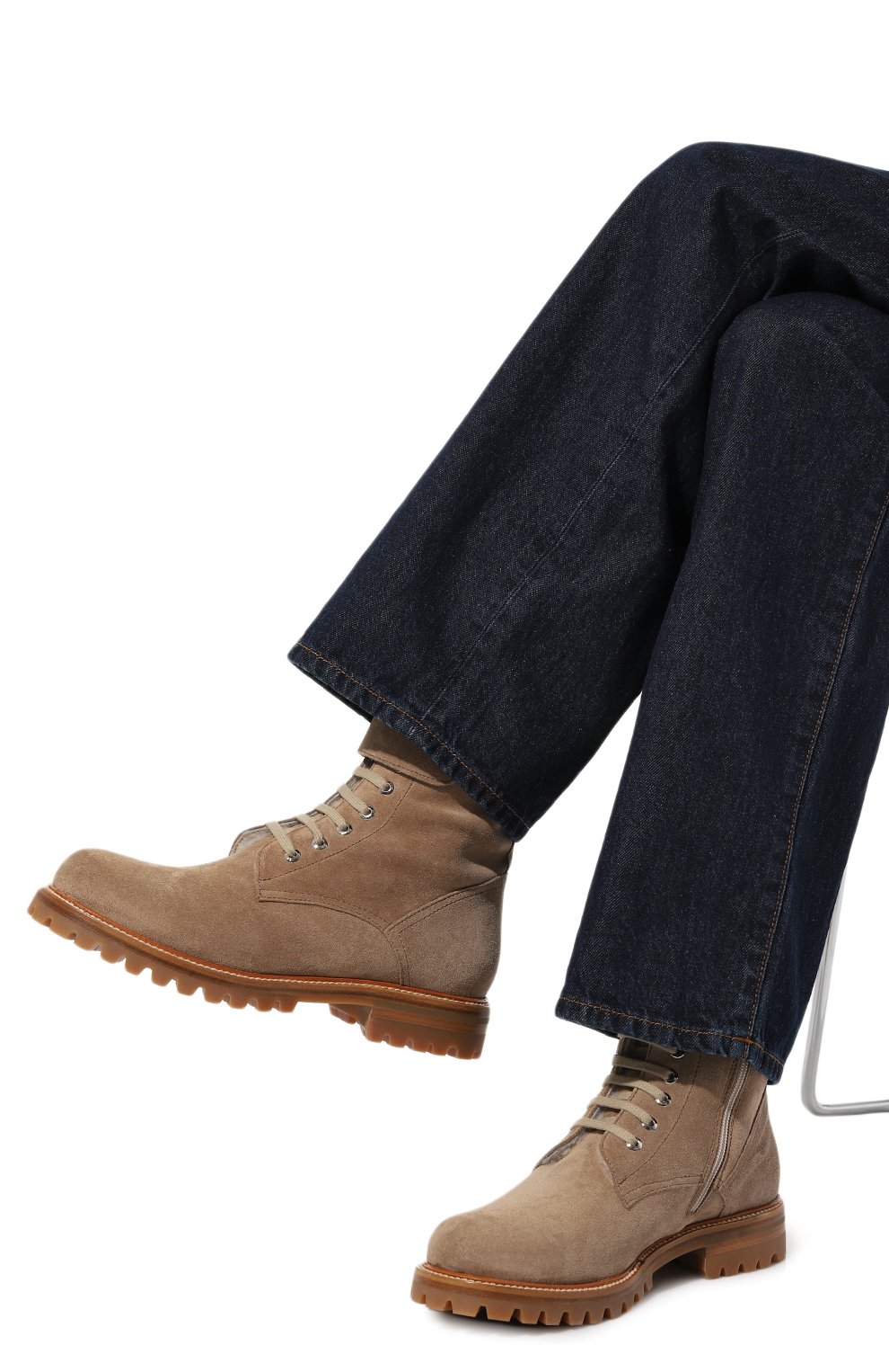 Замшевые ботинки KITON, арт. D56810NX0603, фото 3