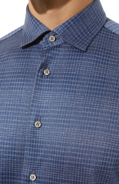 Хлопковая рубашка ZILLI, арт. CLAF01ZS56068ZS00DF06, фото 5