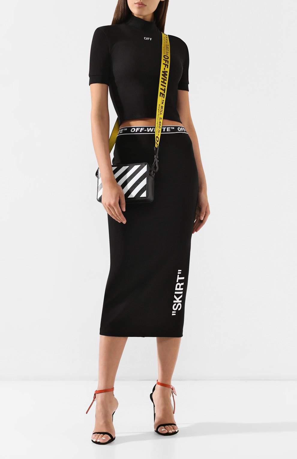 Юбка из вискозы OFF-WHITE, арт. 0WCC065R19B780661001, фото 2