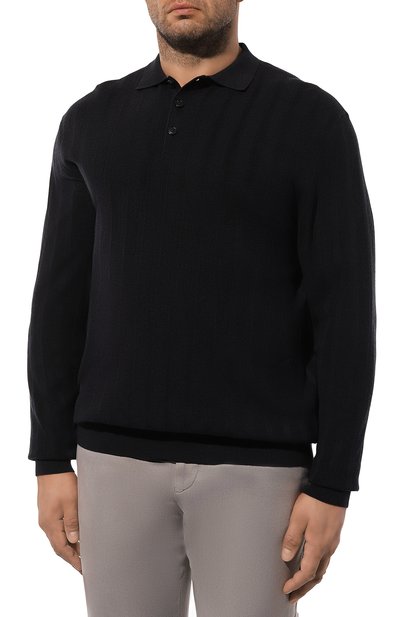 Поло из хлопка и кашемира CORTIGIANI, арт. 1AS101, фото 3