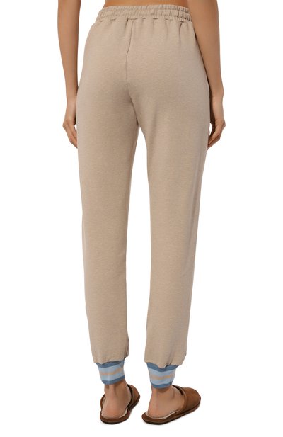 Хлопковые джоггеры HANRO бежевого цвета по цене 24070 руб., арт. 078851, фото 4 Хлопковые джоггеры HANRO, арт. 078851, фото 4