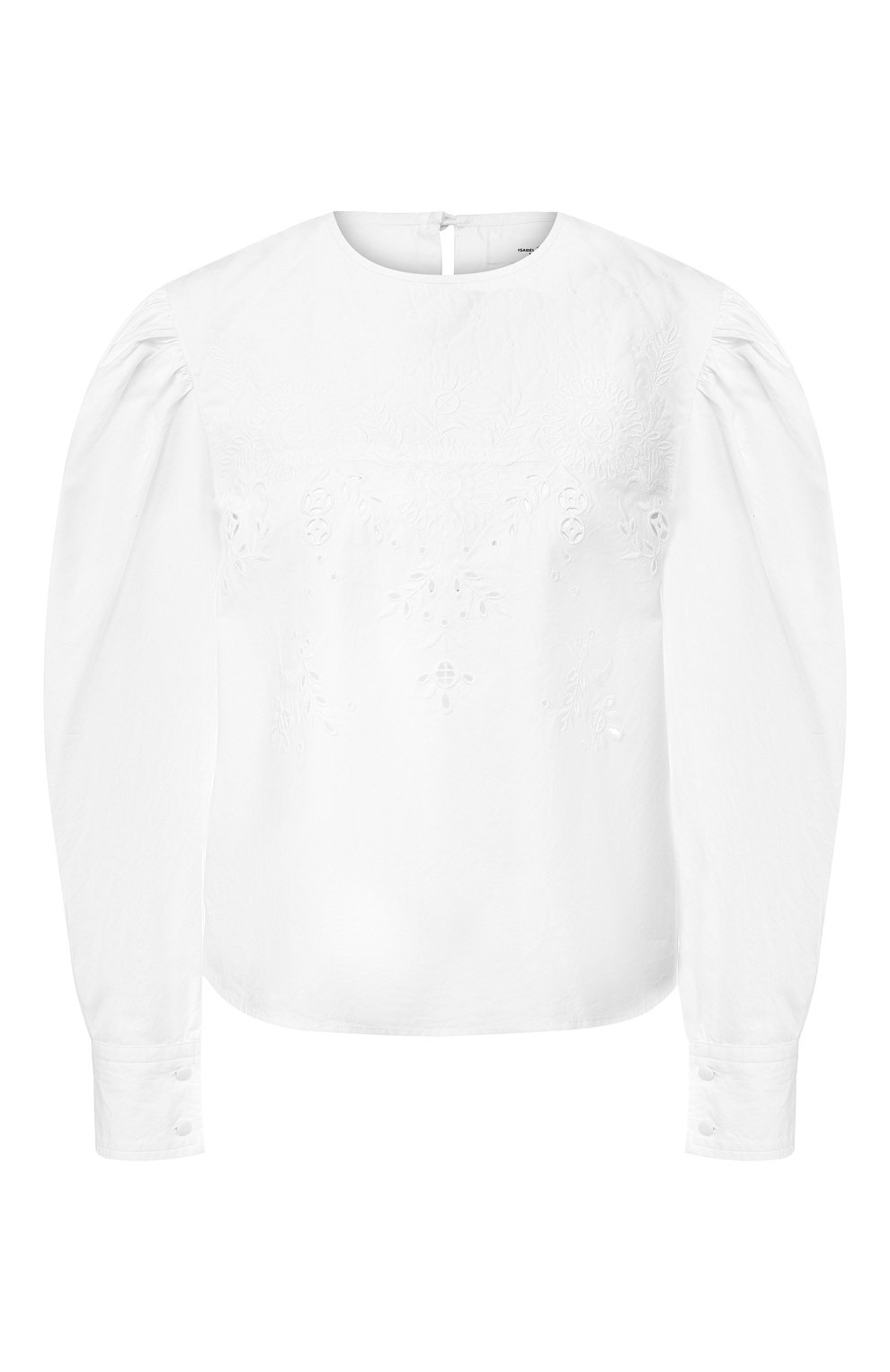 Хлопковая блузка ISABEL MARANT ETOILE белого цвета по цене 22800 руб., арт. HT1331-19P019E/W0NA, фото 1 Хлопковая блузка ISABEL MARANT ETOILE, арт. HT1331-19P019E/W0NA, фото 1
