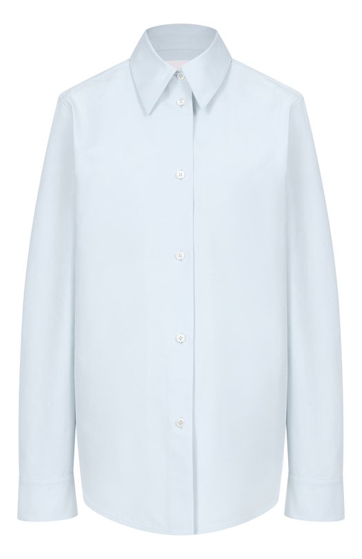 Хлопковая рубашка Jil Sander J04DL0003/J45225 Голубой J04DL0003/J45225