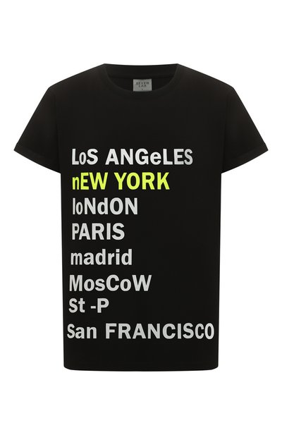 Женская хлопковая футболка SEVEN LAB, арт. T nEW YORK-022 black