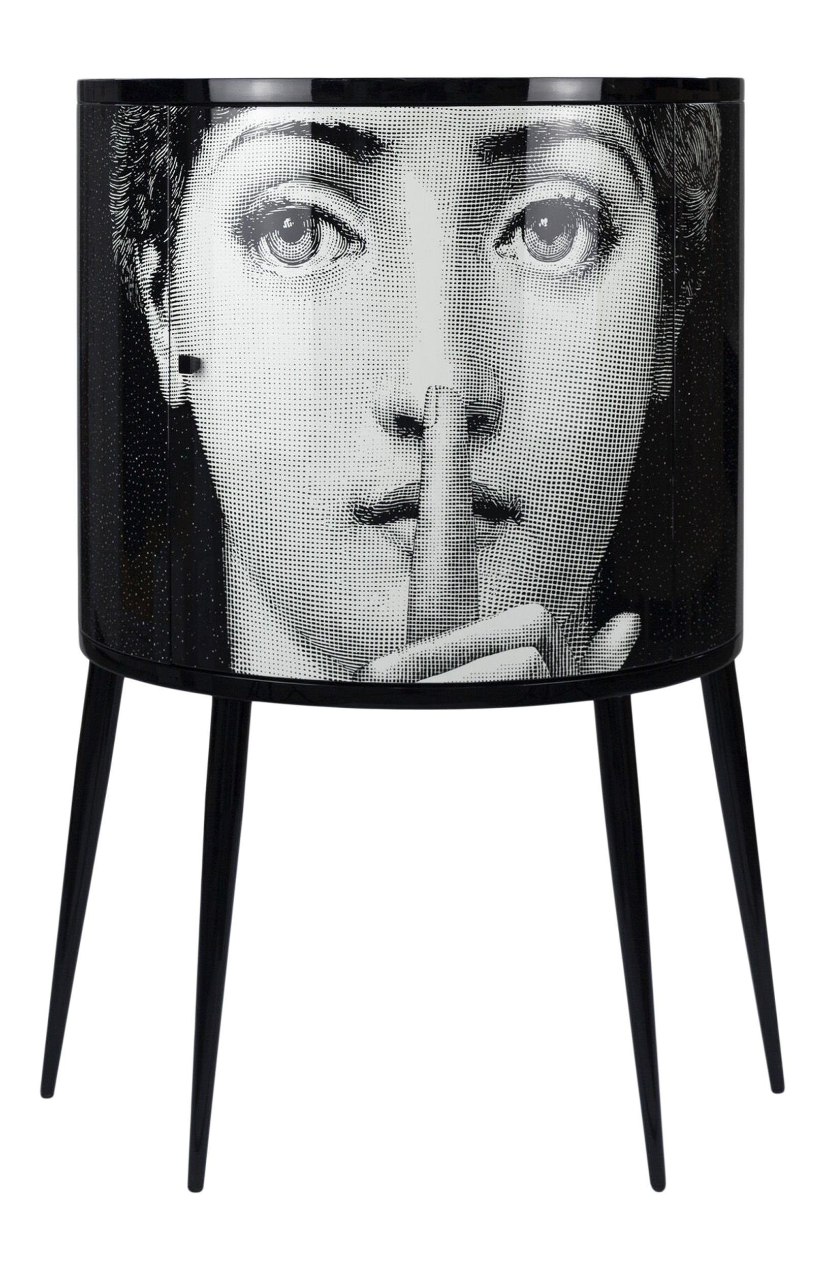 Консоль silenzio FORNASETTI черно-белого цвета по цене 1055000 руб., арт. M51X334, фото 1 Консоль silenzio FORNASETTI, арт. M51X334, фото 1