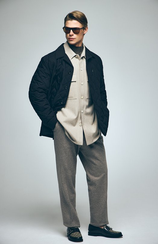 Шерстяные брюки Corneliani 944L19-9418801 Бежевый  944L19-9418801 Фото 6