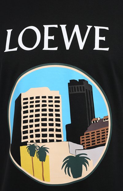 Хлопковая футболка LOEWE черного цвета по цене 29500 руб., арт. H897Y22X01, фото 5 Хлопковая футболка LOEWE, арт. H897Y22X01, фото 5