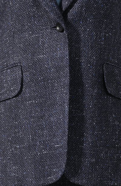 Жакет из смеси шелка и шерсти KITON темно-синего цвета по цене 414500 руб., арт. D46521K02R24, фото 5 Жакет из смеси шелка и шерсти KITON, арт. D46521K02R24, фото 5
