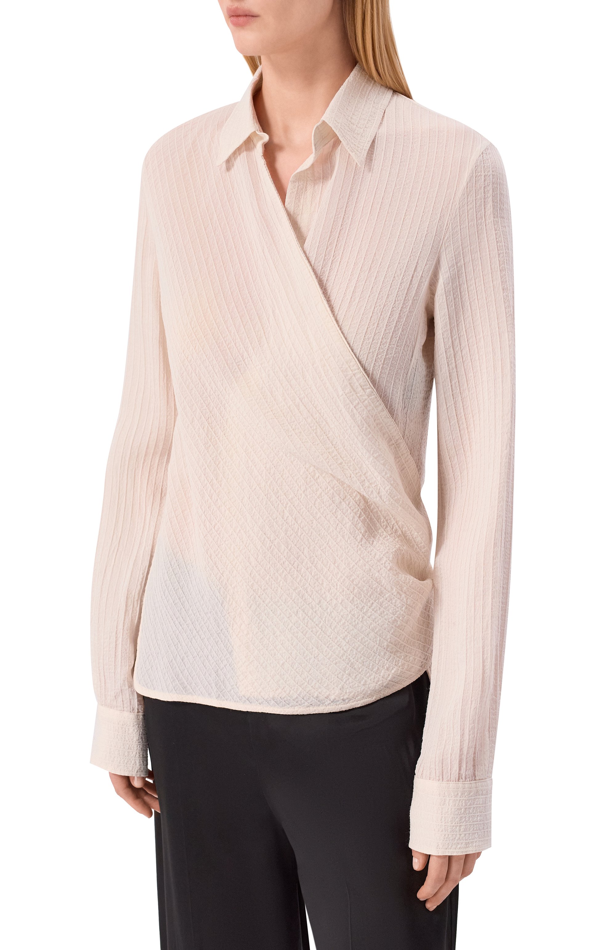 Блузка из вискозы и шелка ANN DEMEULEMEESTER, арт. B0013790/FA712, фото 3