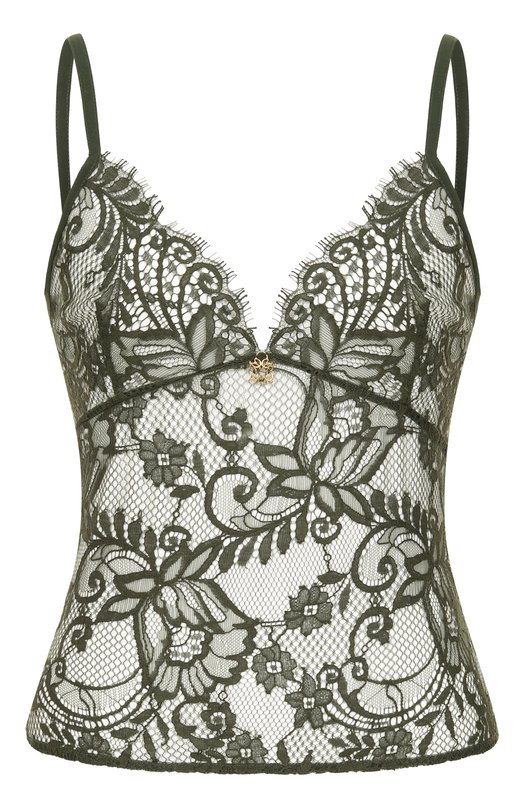 Топ из хлопка и шелка Elie Saab T0227NF25/LA004 Зелёный T0227NF25/LA004