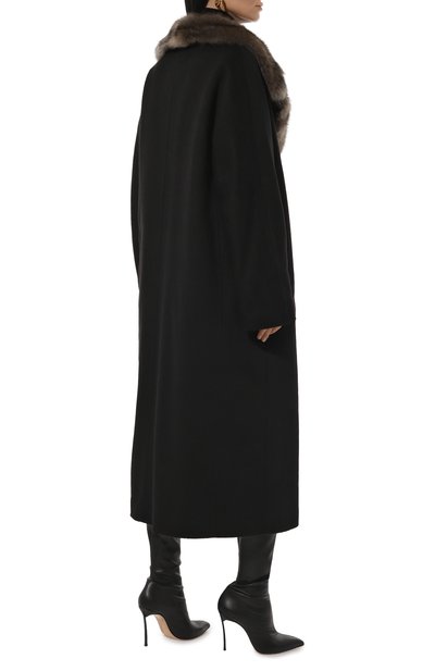 Кашемировое пальто с подкладкой из меха соболя BONANNA, арт. МПК001Ч, фото 4