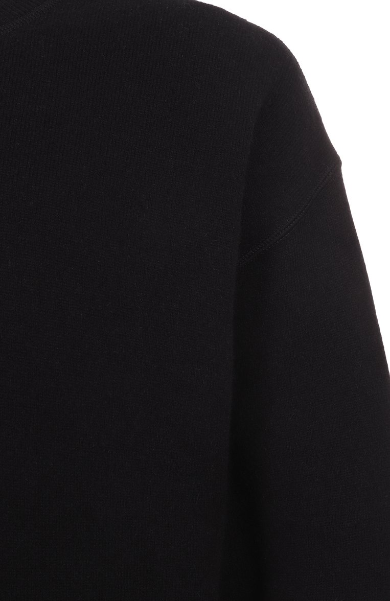 Мужской кашемировый джемпер JIL SANDER черного цвета, арт. J47GP0193-J13276 | Фото 6 (Рукава: Длинные; Длина (для топов): Стандартные; Материал внешний: Кашемир, Шерсть; Мужское Кросс-КТ: Джемперы; Принт: Без принта; Вырез: Круглый; Стили: Кэжуэл)