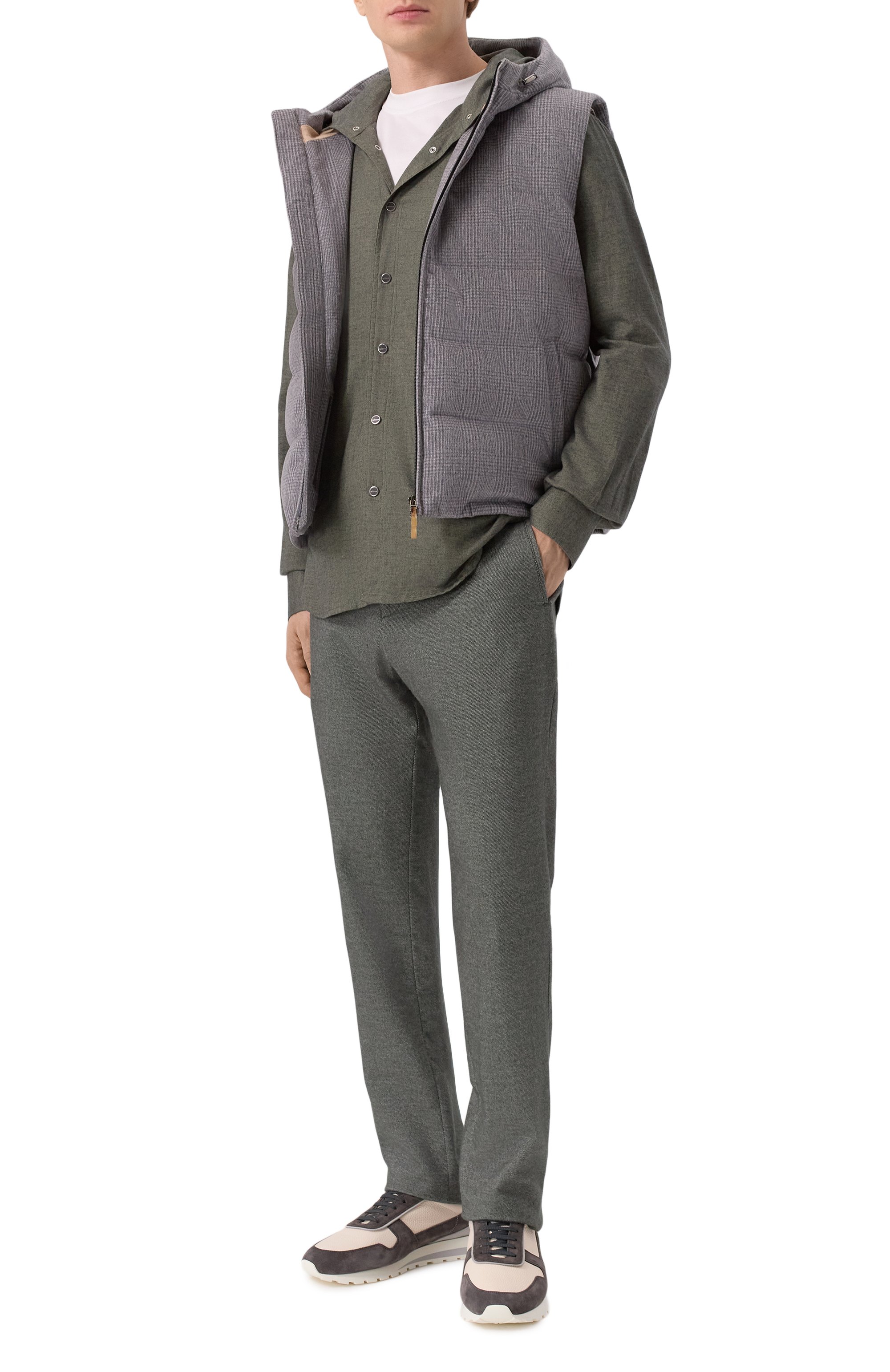 Брюки из хлопка и шерсти KITON, арт. UPLACRK0131H02, фото 2