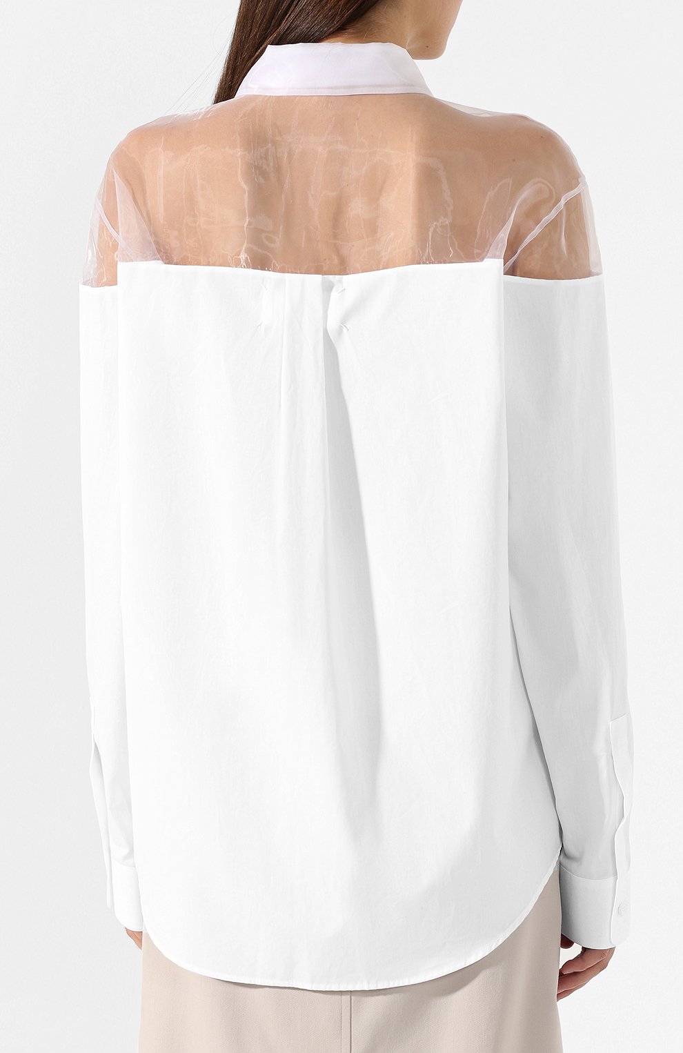 Хлопковая рубашка MAISON MARGIELA белого цвета по цене 66850 руб., арт. S51DL0270/S44720, фото 4 Хлопковая рубашка MAISON MARGIELA, арт. S51DL0270/S44720, фото 4
