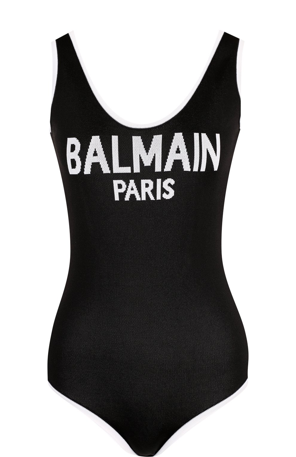 Вязаное боди с открытой спиной и логотипом бренда BALMAIN черного цвета по цене 118500 руб., арт. 139190/M074, фото 1 Вязаное боди с открытой спиной и логотипом бренда BALMAIN, арт. 139190/M074, фото 1