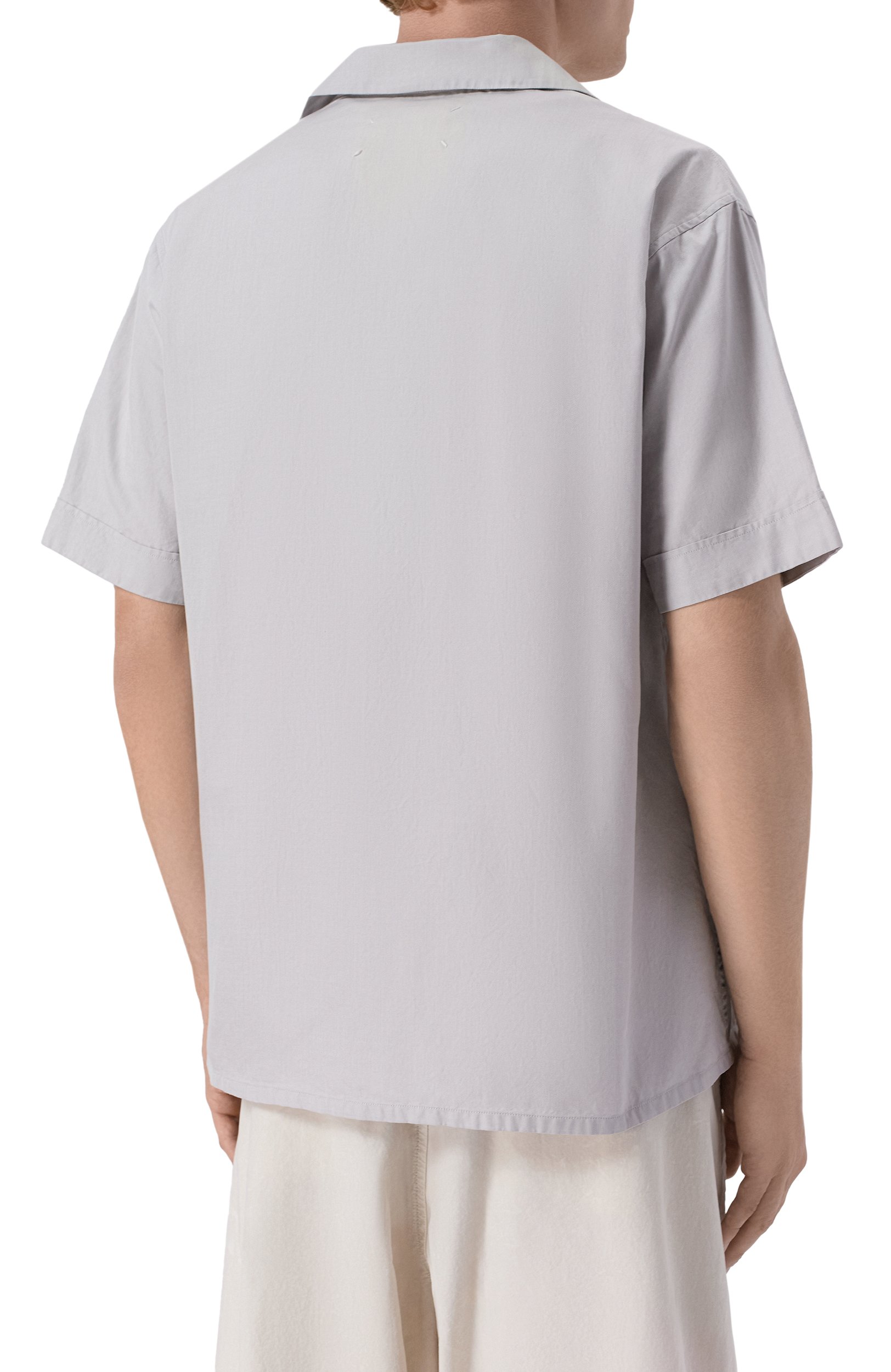 Хлопковая рубашка MAISON MARGIELA серого цвета по цене 89950 руб., арт. S50DR0014/M35688, фото 4 Хлопковая рубашка MAISON MARGIELA, арт. S50DR0014/M35688, фото 4