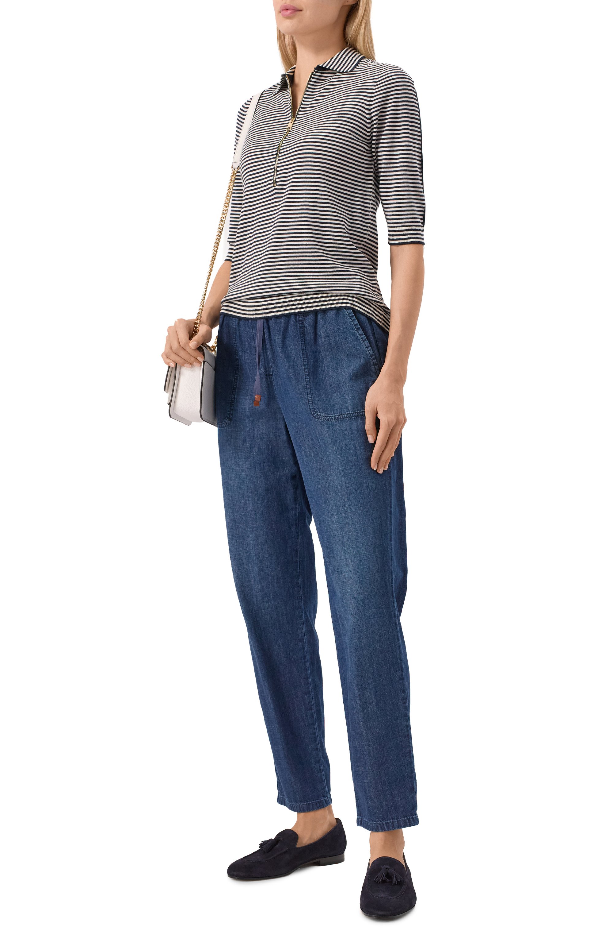 Пуловер из шелка и хлопка LORENA ANTONIAZZI, арт. P25113VM47A/3039, фото 2