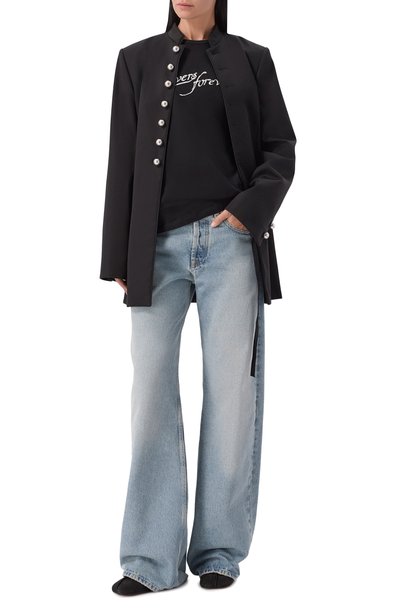 Женская хлопковая футболка ANN DEMEULEMEESTER, арт. B0014217/FA206