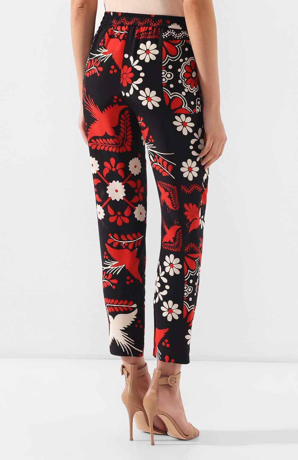 Шелковые брюки REDVALENTINO, арт. RR0RBB05/UWZ, фото 4
