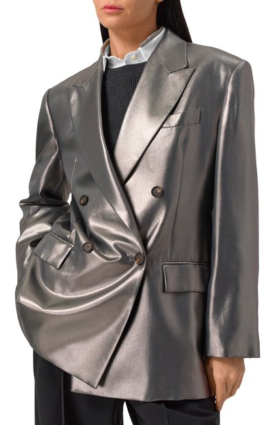 Шелковый жакет BRUNELLO CUCINELLI, арт. MD9997192, фото 3