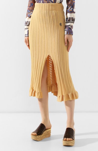 Юбка-миди CHLOÉ бежевого цвета по цене 153000 руб., арт. CHC19UMJ05550, фото 3 Юбка-миди CHLOÉ, арт. CHC19UMJ05550, фото 3