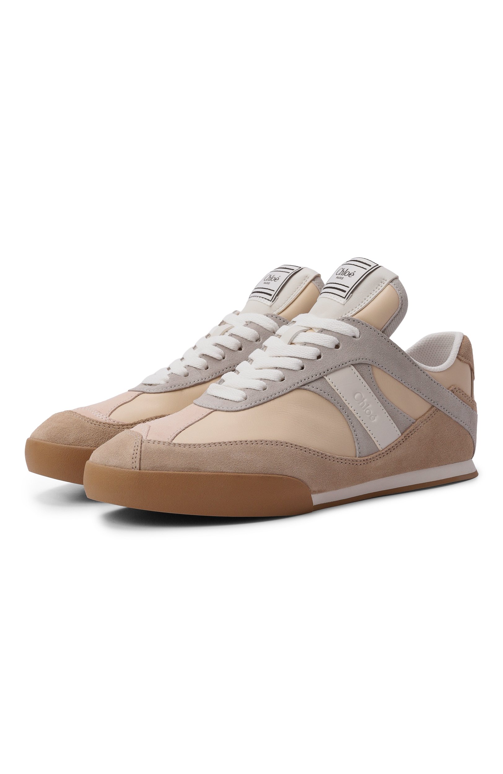 Кожан ые кеды chloé kick CHLOÉ, арт. CH25W07IVE, фото 1