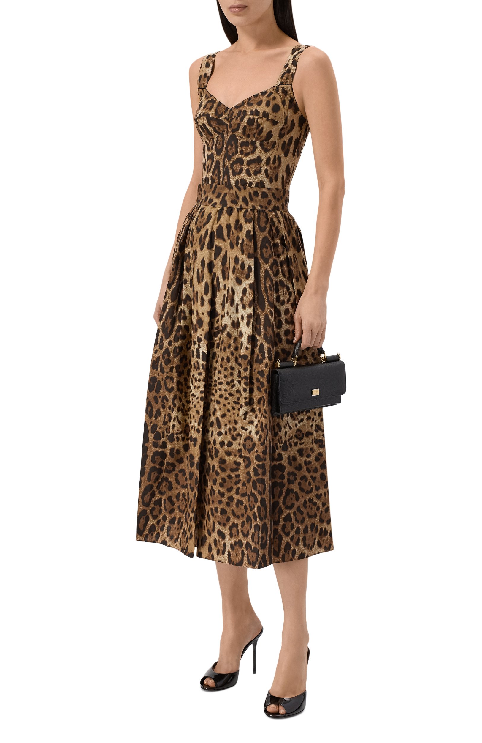 Хлопковый топ-бюстье DOLCE & GABBANA леопардового цвета по цене 136500 руб., арт. F7BB1T/HS5E3, фото 2 Хлопковый топ-бюстье DOLCE & GABBANA, арт. F7BB1T/HS5E3, фото 2