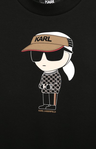 Хлопковый свитшот KARL LAGERFELD KIDS, арт. Z30252, фото 3