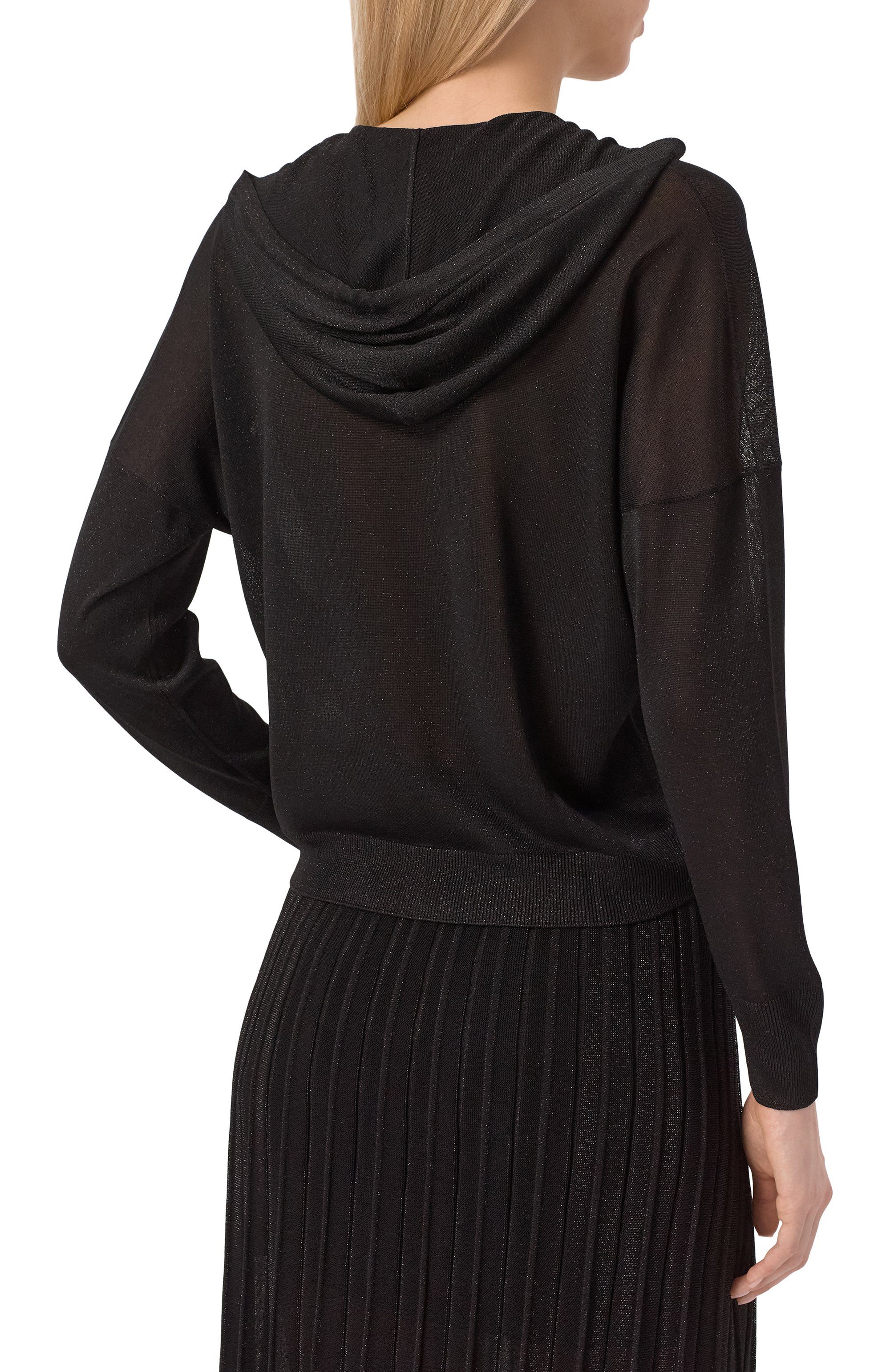 Худи из вискозы GRAN SASSO черного цвета по цене 39950 руб., арт. 57288/23008, фото 4 Худи из вискозы GRAN SASSO, арт. 57288/23008, фото 4