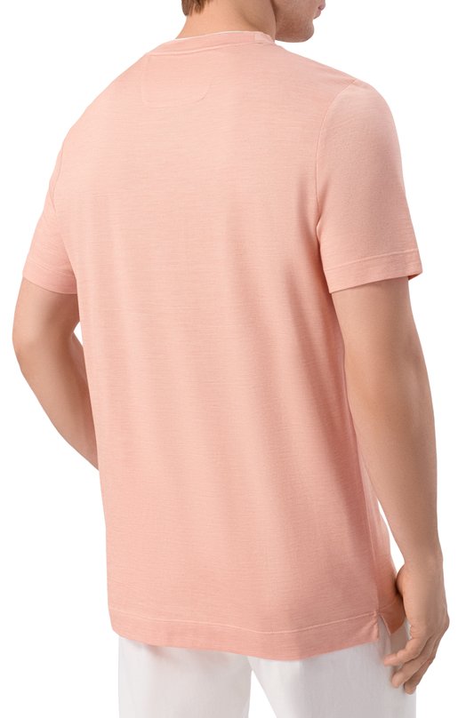 Футболка из шелка и хлопка BOSS Camel 50559901 Розовый  50559901 Фото 4